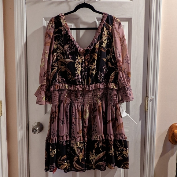 🆕WT Marchesa Notte Smocked Floral Mini Cocktail Dress - Picture 6 of 11